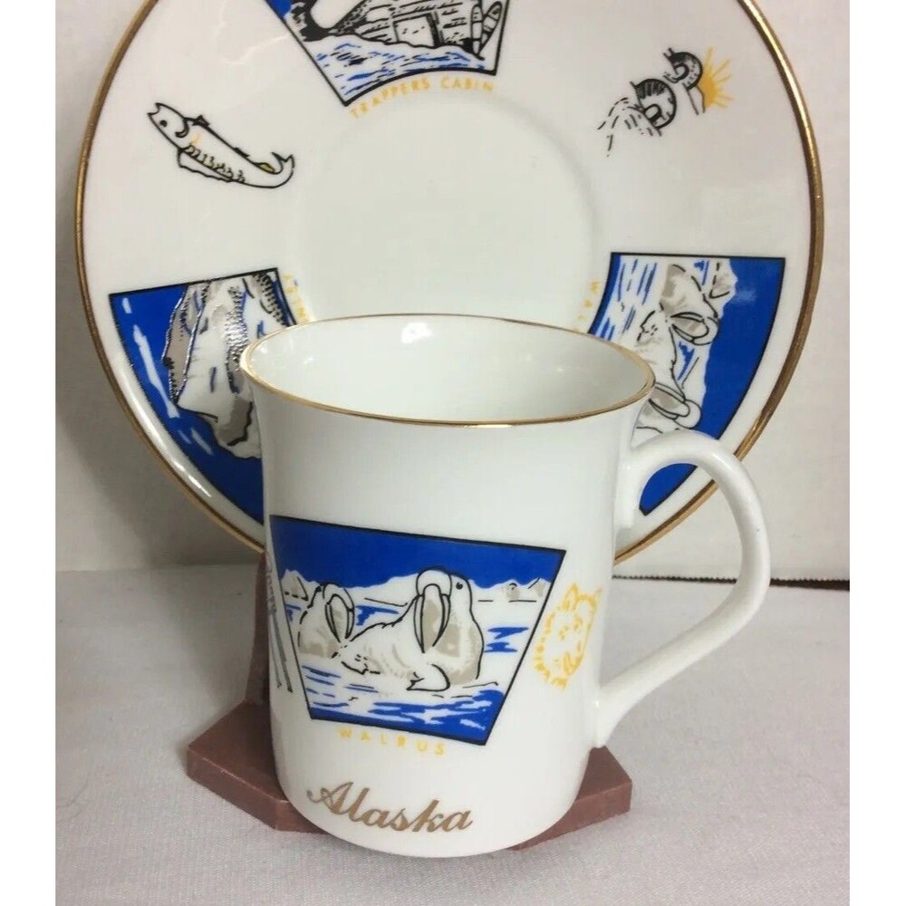Rosina Fine Bone China Cup And Saucer Alaska Walrus